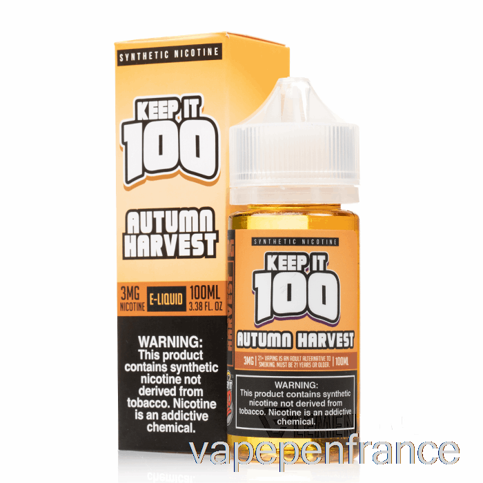 Récolte D'automne - Keep It 100 E-liquide - Stylo Vape 100 Ml 0 Mg